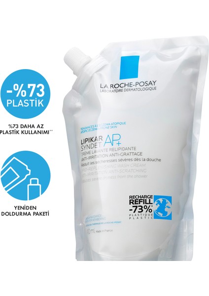 La Roche-Posay Lipikar Syndet Kuru Ciltler İçin Vücut Yıkama Jeli, Yeniden Dolum Paketi 400 ML