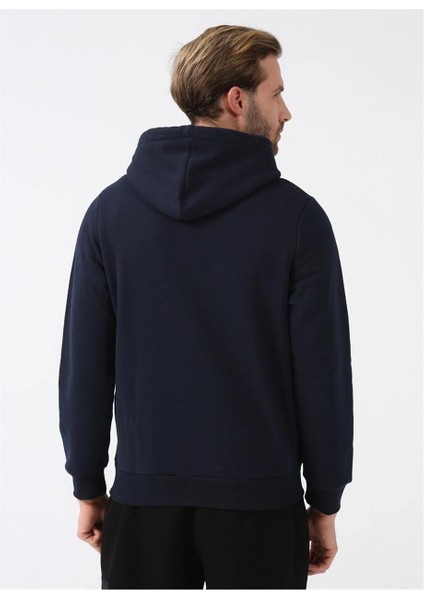 Kapüşonlu Fermuarlı Yaka Regular Kalıp Düz Lacivert Sweatshirt modelleri