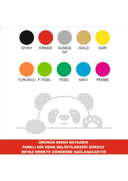 2MAKSTİCKER Bagajdan Bakan Panda Sticker
