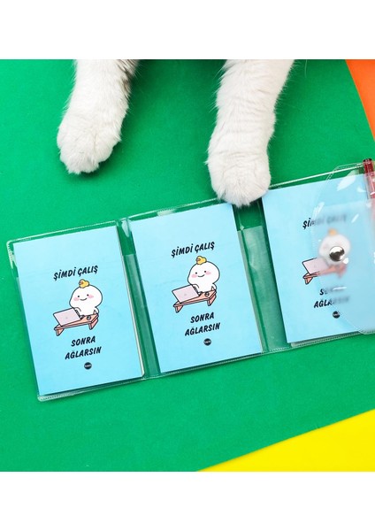 Şimdi Çalış Tasarımlı Pp Mini Çanta Defter ve Kalem Set fiyatları
