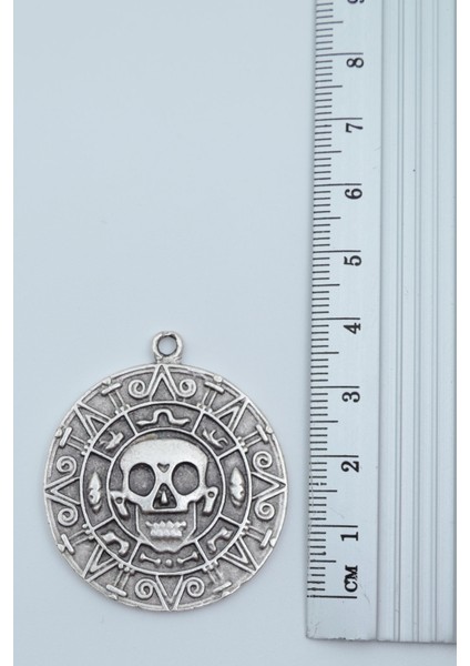 3'lü Kuru Kafa Korsan Sikke Kılıç Kolye Seti - fiyatları