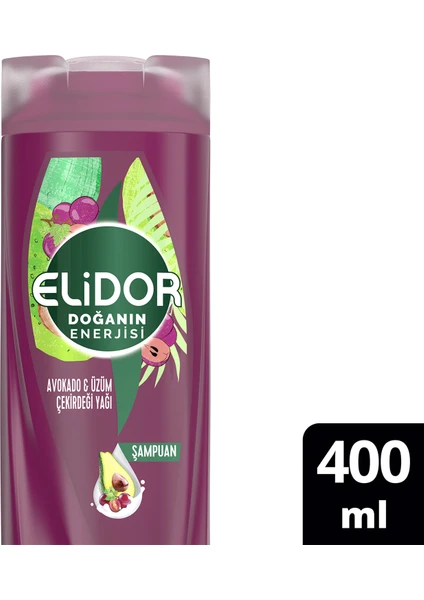 Doğanın Enerjisi Saç Bakım Şampuanı Avokado ve Üzüm Çekirdeği Yağı 400 ml