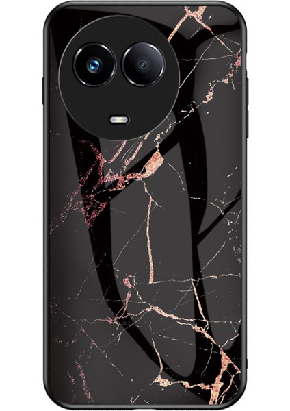 Realme 11 5g Kapak Pc+Tpu+Temsilli Cam Mermer Desen Telefon Kılıfı (Yurt Dışından)