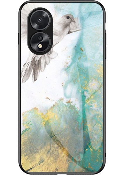 Oppo A38 4g Mermer Desen Temizli Cam+Pc+Tpu Telefon Geri Kapak (Yurt Dışından)