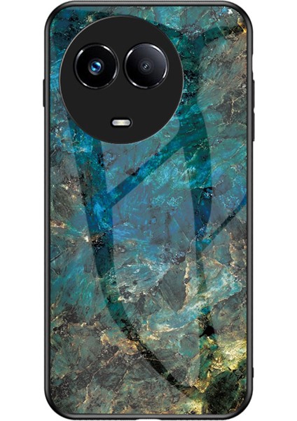 Realme 11 5g Kapak Pc+Tpu+Temsilli Cam Mermer Desen Telefon Kılıfı (Yurt Dışından)