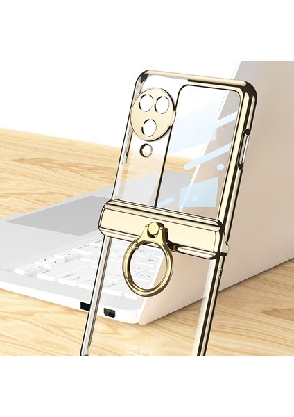Oppo Find N3 Flip 5g Şeffaf Kılıf Kickstand Galvanik Pc Kapağı (Yurt Dışından) fiyatları