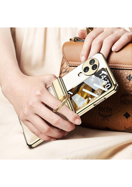 Oppo Find N3 Flip 5g Şeffaf Kılıf Kickstand Galvanik Pc Kapağı (Yurt Dışından) modelleri