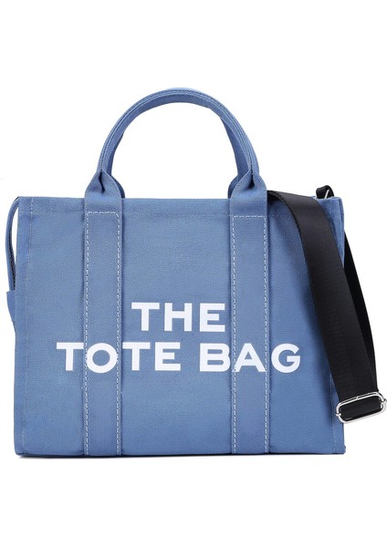 Kadın Tuval Düz Renk Mektup Bez Basit Rahat Büyük Kapasiteli Omuz Kadınlar Çanta (Yurt Dışından)