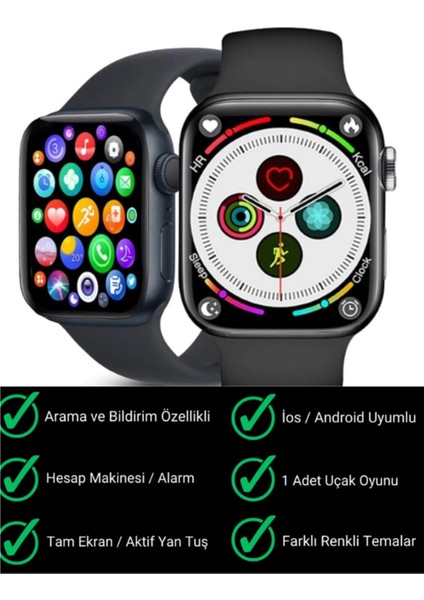 T700S Hlwatch Pro Smart Watchh Akıllı Saat Watch 7 45MM 1.8 Inç Ekran Ios Android Uyumlu V5.2