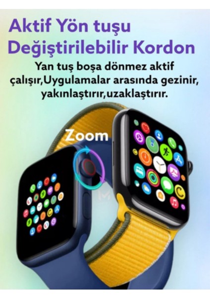 T700S Hlwatch Pro Smart Watchh Akıllı Saat Watch 7 45MM 1.8 Inç Ekran Ios Android Uyumlu V5.2