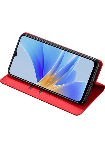 Oppo A58 4g Pu Deri Manyetik Deri Touch Flip Stand Telefon Kapağı Kart Yuvaları (Yurt Dışından)