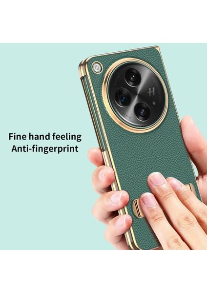 Oneplus Open Kasa Litchi Doku Deri+Pc Telefon Kickstand Cover (Yurt Dışından) modelleri