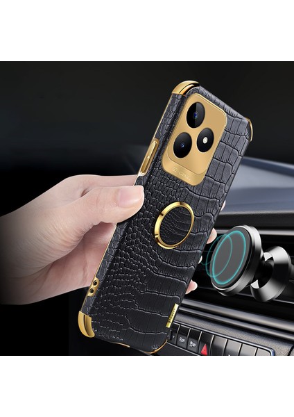 Realme C53 4g / C51 / Narzo N53 4g Deri+Tpu Kabuğu ile Ring Kickstand (Yurt Dışından) modelleri