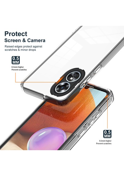 Oppo A98 5g Tpu+Pc Lens Koruması Şok Geçirmez Temiz Telefon Kapağı (Yurt Dışından) fırsatları