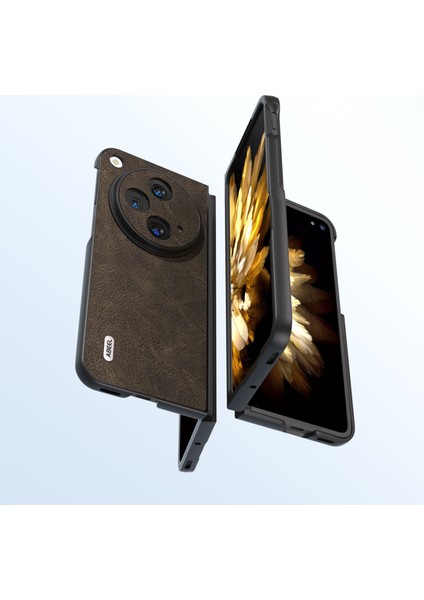 Oneplus Open Kılıf Pu Deri Litchi Doku Telefon Geri Kapak (Yurt Dışından)