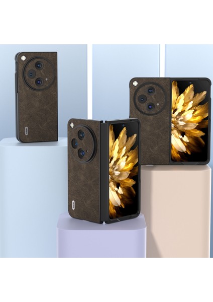 Oneplus Open Kılıf Pu Deri Litchi Doku Telefon Geri Kapak (Yurt Dışından)