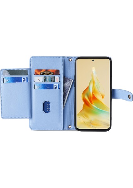 Oppo A2 Pro 5g Fermuarı Cep Deri Telefon Stand Kapağı Uzun ve Kısa Kayış (Yurt Dışından) fırsatları
