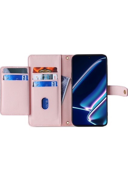 Realme 11X 5g / 11 Kasa Cüzdanı 2 Kayışlı Deri Cep Telefonu Kapağı (Yurt Dışından) fırsatları