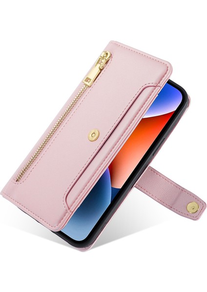 Oppo A78 4g Fermuarı Deri Kapağı El Kayışı ve Omuz Kayışı ile (Yurt Dışından) modelleri