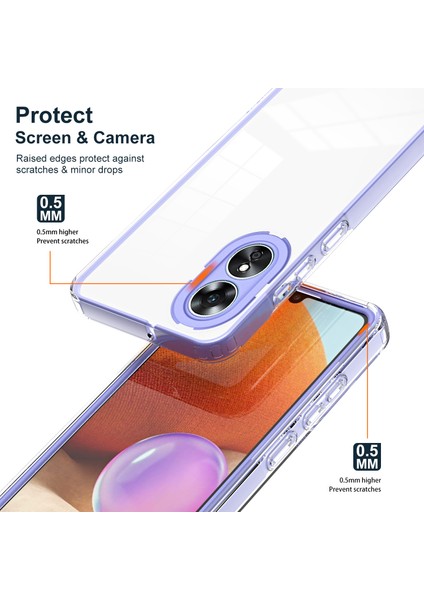 Oppo A98 5g Tpu+Pc Lens Koruması Şok Geçirmez Temiz Telefon Kapağı (Yurt Dışından) fırsatları