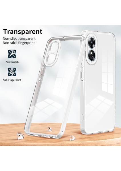 Oppo A98 5g Tpu+Pc Lens Koruması Şok Geçirmez Temiz Telefon Kapağı (Yurt Dışından) fiyatları
