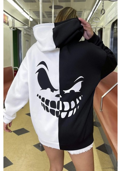 Tasarım Baskılı Oversize Sweatshirt