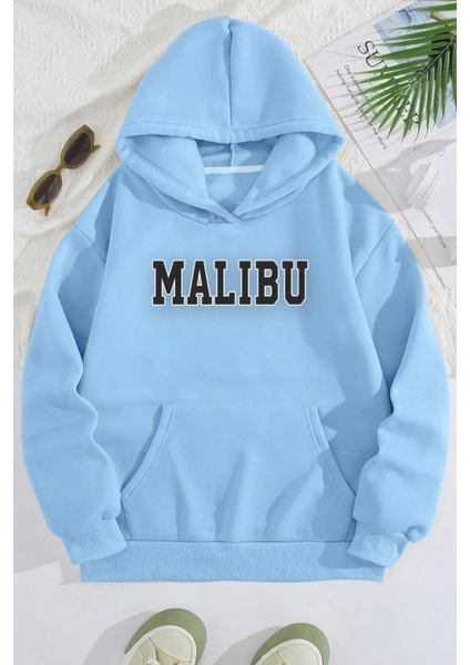 Only Trendwear Unisex Malıbu Baskılı Oversize Sweatshirt