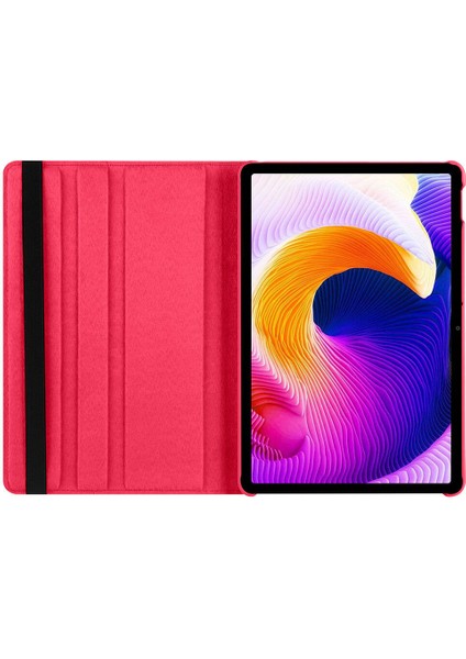 Xiaomi Redmi Pad Se Pu Deri Dönebilen Standlı Kılıf Kırmızı