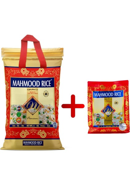 Mahmood Rıce Basmati 1121 Pirinç 4 kg ve Basmati 1121 Pirinç 900  gr