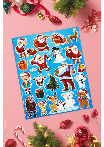 BP Tattoo Christmas Kendinden Yapışkanlı Yılbaşı Dekor Stickerları