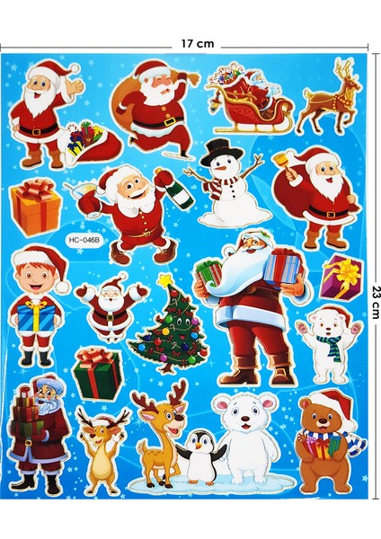 BP Tattoo Christmas Kendinden Yapışkanlı Yılbaşı Dekor Stickerları