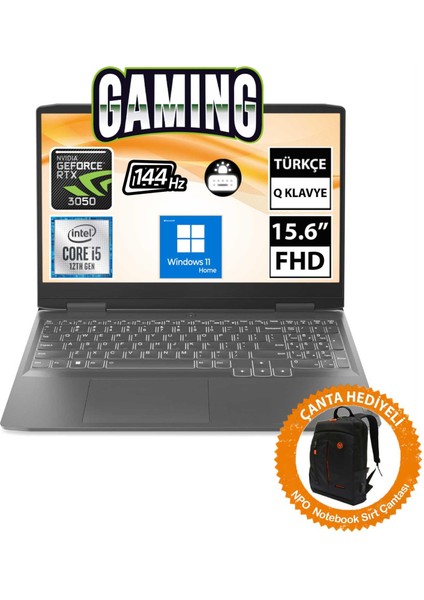 Loq 82XV00SWTX12 I5-12450H 64GB 1tbssd RTX3050 15.6" Fullhd W11H Taşınabilir BILGISAYAR-CNT013