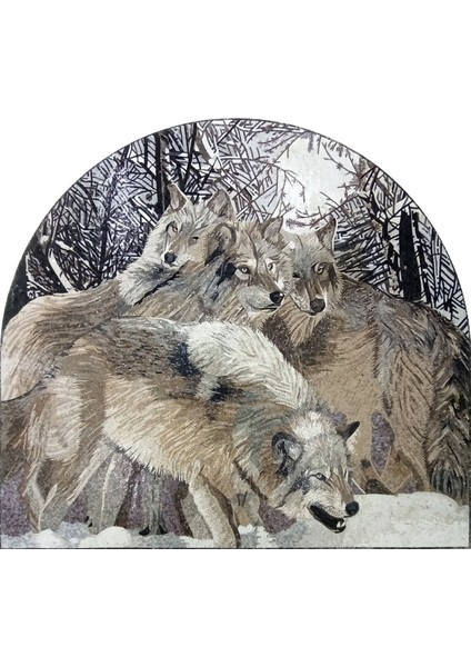 Ibla Mozaık Wolf Mermer Tabloları