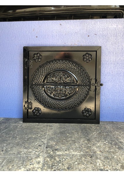 40X50 cm Camsız Ferforje Şömine Kapağı-Çerçevesi