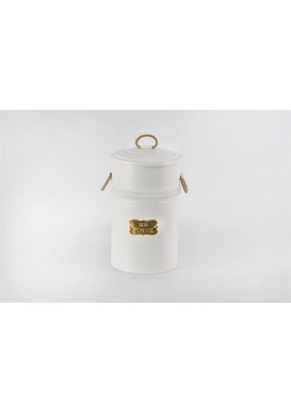 Metal 16 Litre Büyük Un Bakliyat Kovası Beyaz fiyatları