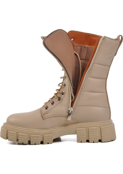36871-1 Bej Deri Içi Polarlı Kadın Postal Bot fiyatları