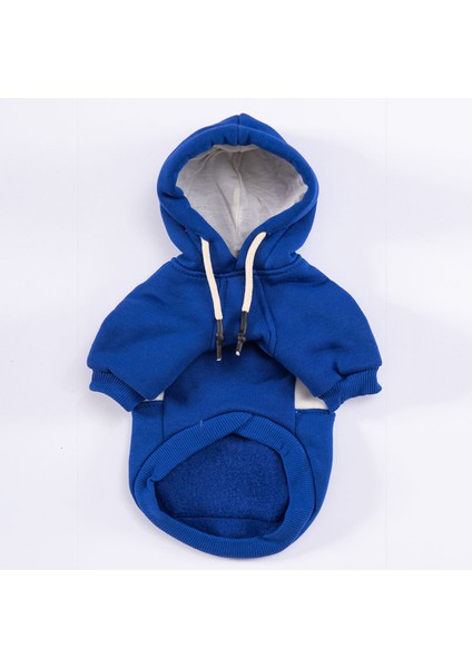 Mavi Cute Köpek Hoodie Köpek Sweat Köpek Kıyafeti Kedi Kıyafeti - L