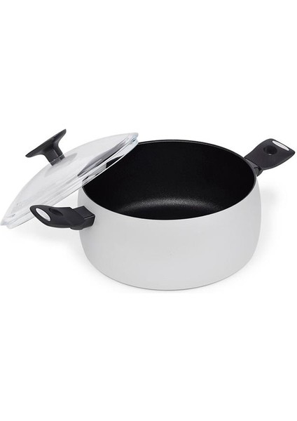Mammola Induction Derin Tencere 24 cm + Cam Kapak