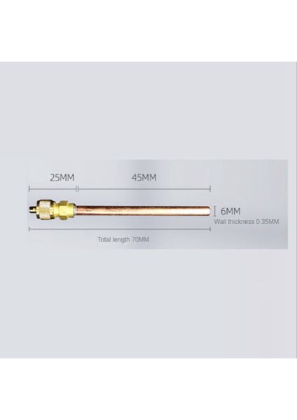 10 Adet Erişim Vanası 1/4 Inç Sae 1/4 Inç Od 2.755 Inç Kök Güçlü Çekirdek Ac Klima Soğutma Erişim Vanası (Yurt Dışından)