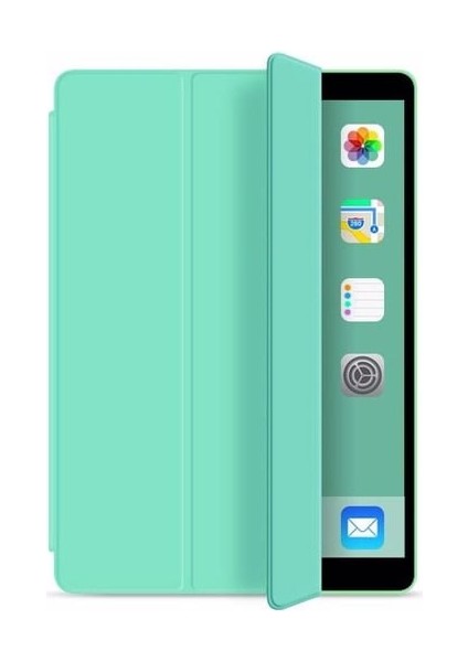 Apple iPad Pro 12.9 2022 M2 (6.nesil) Kılıf Yatay Standlı Arka Silikon Güçlü Mıknatıslı Uyku Modlu Silikon Smart Kılıf (Model A2436,A2764/37)