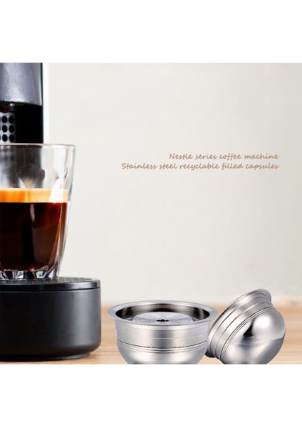 Nespresso Vertuoline Gca1 ve Delonghi ENV135 Paslanmaz Çelik Doldurulabilir Filtreler Dozaj B Için Yeniden Kullanılabilir Kahve Kapsülü Pod (Yurt Dışından)
