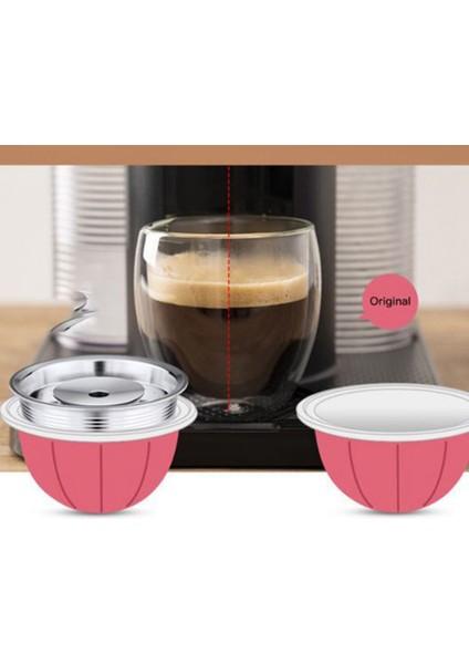 Nespresso Vertuoline Gca1 ve Delonghi ENV135 Paslanmaz Çelik Doldurulabilir Filtreler Dozaj B Için Yeniden Kullanılabilir Kahve Kapsülü Pod (Yurt Dışından)