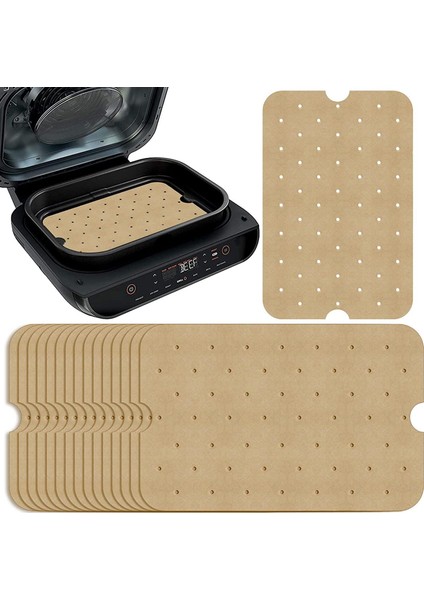 Ninja Foodi Xl Akıllı FG551 6-In-1 Kapalı Izgara Için 200 Adet Hava Fritöz Parşömen Kağıt Gömlekleri Ninja Foodi Aksesuarları (Yurt Dışından)