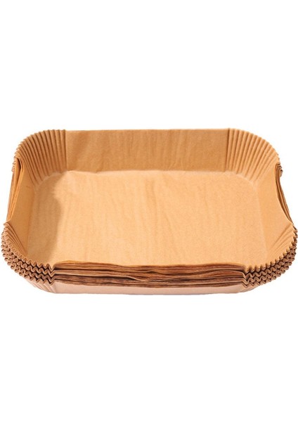 50 Adet Dikdörtgen Tek Kullanımlık Airfryer Pişirme Kağıdı Astar Yapışmaz Pişirme Mat Ninja Foodi Hava Fritöz Aksesuarları (Yurt Dışından)