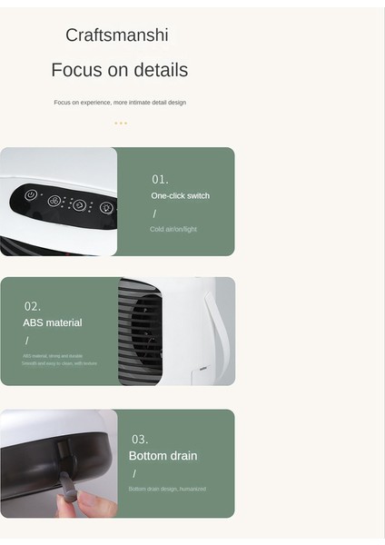 Klima Fanı USB Su Su Buharlı Vantilatör Kişisel Hava Soğutma Fanı Masaüstü Nemlendirme Taşınabilir Fan LED Işıkları ile (Yurt Dışından) fiyatları