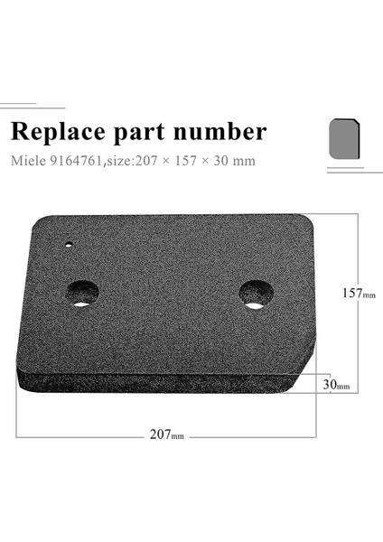 2 Adet Yedek Filtre Miele 9164761 Kurutucu Isı Pompası Kurutucu, Kondenser Kurutucu Filtre Köpük Taban Filtresi Kurutucu Parçaları (Yurt Dışından)