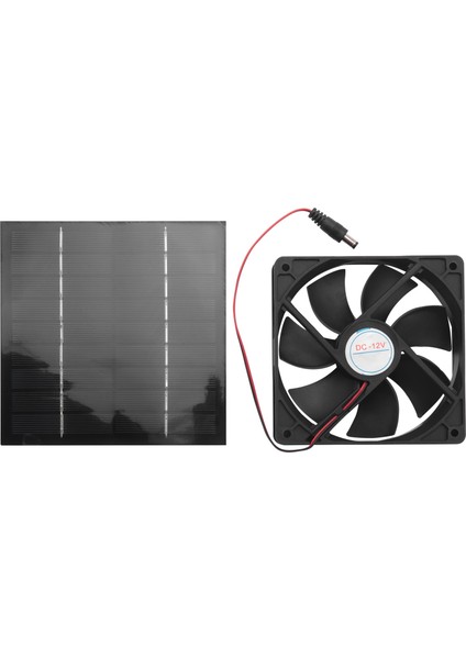 20W Güneş Egzoz Fanı Hava Çıkarıcı 6 Inç Mini Vantilatör Güneş Paneli Enerjili Fan Köpek Tavuk Evi Sera Rv (Yurt Dışından)