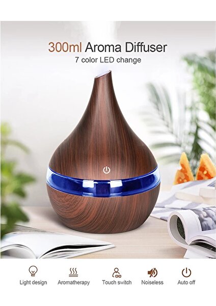 USB Aroma Yayıcı Nemlendirici Aromaterapi Uçucu Yağ Difüzörü Serin Mist Mini Taşınabilir Nemlendirici Araba Ev B Için (Yurt Dışından)