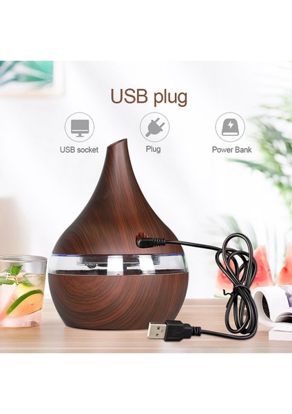 USB Aroma Yayıcı Nemlendirici Aromaterapi Uçucu Yağ Difüzörü Serin Mist Mini Taşınabilir Nemlendirici Araba Ev B Için (Yurt Dışından)