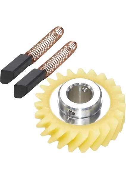 W10112253 9706416 Motor Fırçası W10380496 4162897 Kitchenaid Standı ve Bir Çift Motor Fırçası Için Mikser Sonsuz Tahrik Dişlisi (Yurt Dışından)